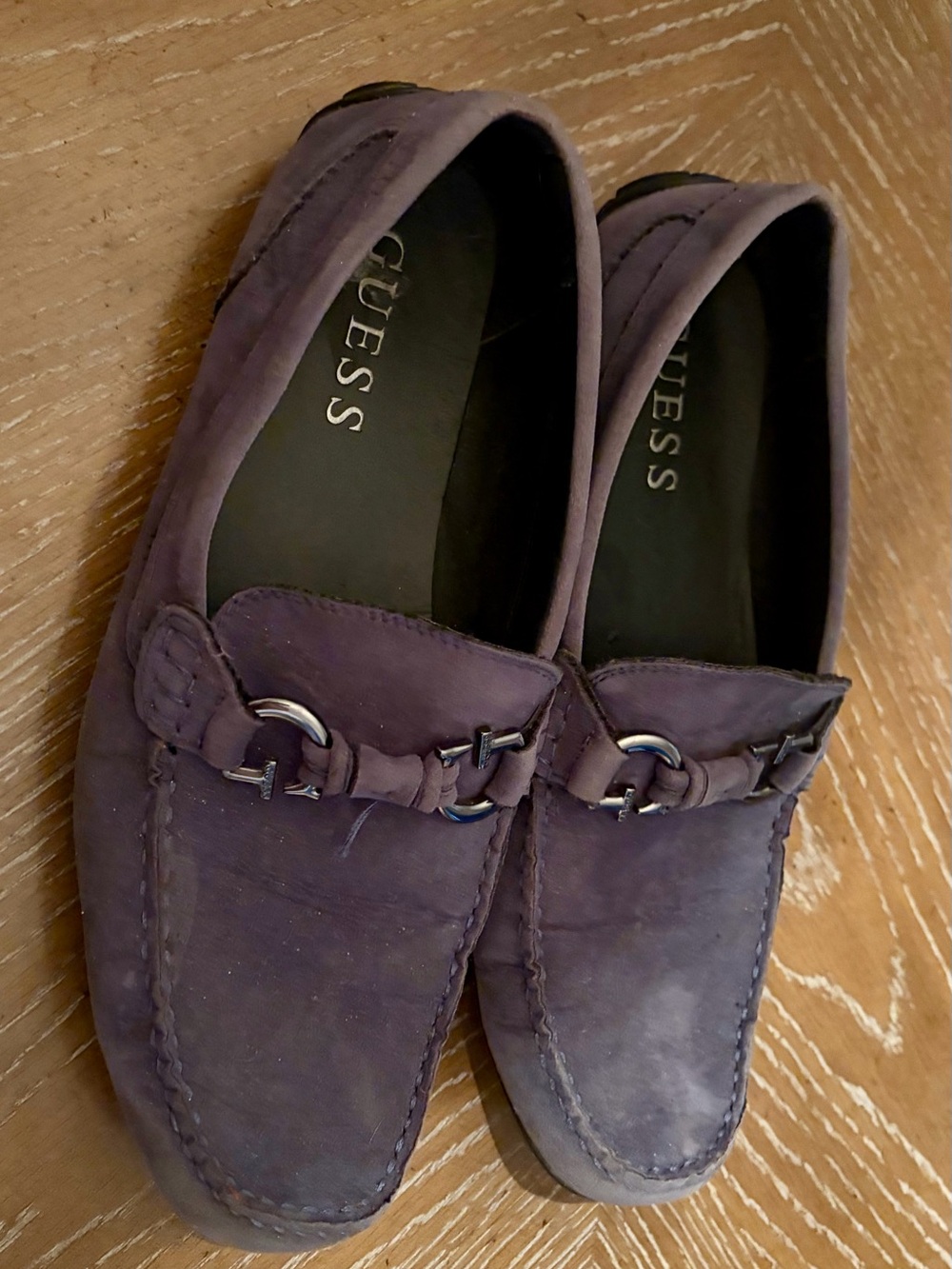 GUESS Men’s Purple Suede Bit-Loafers